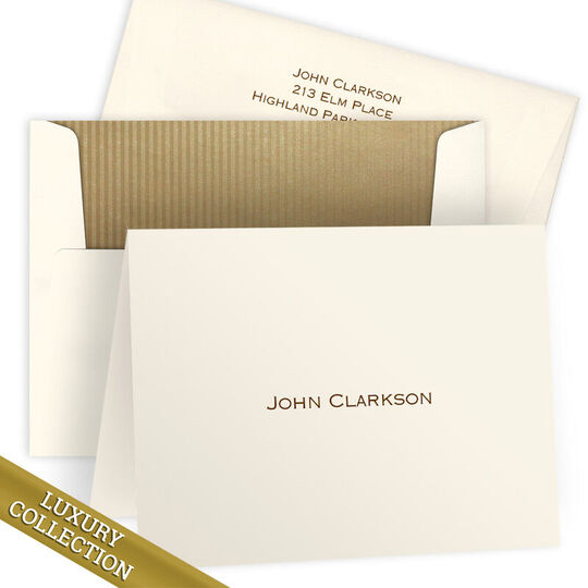 Luxury Tabitha Folded Note Card Collection - Raised Ink